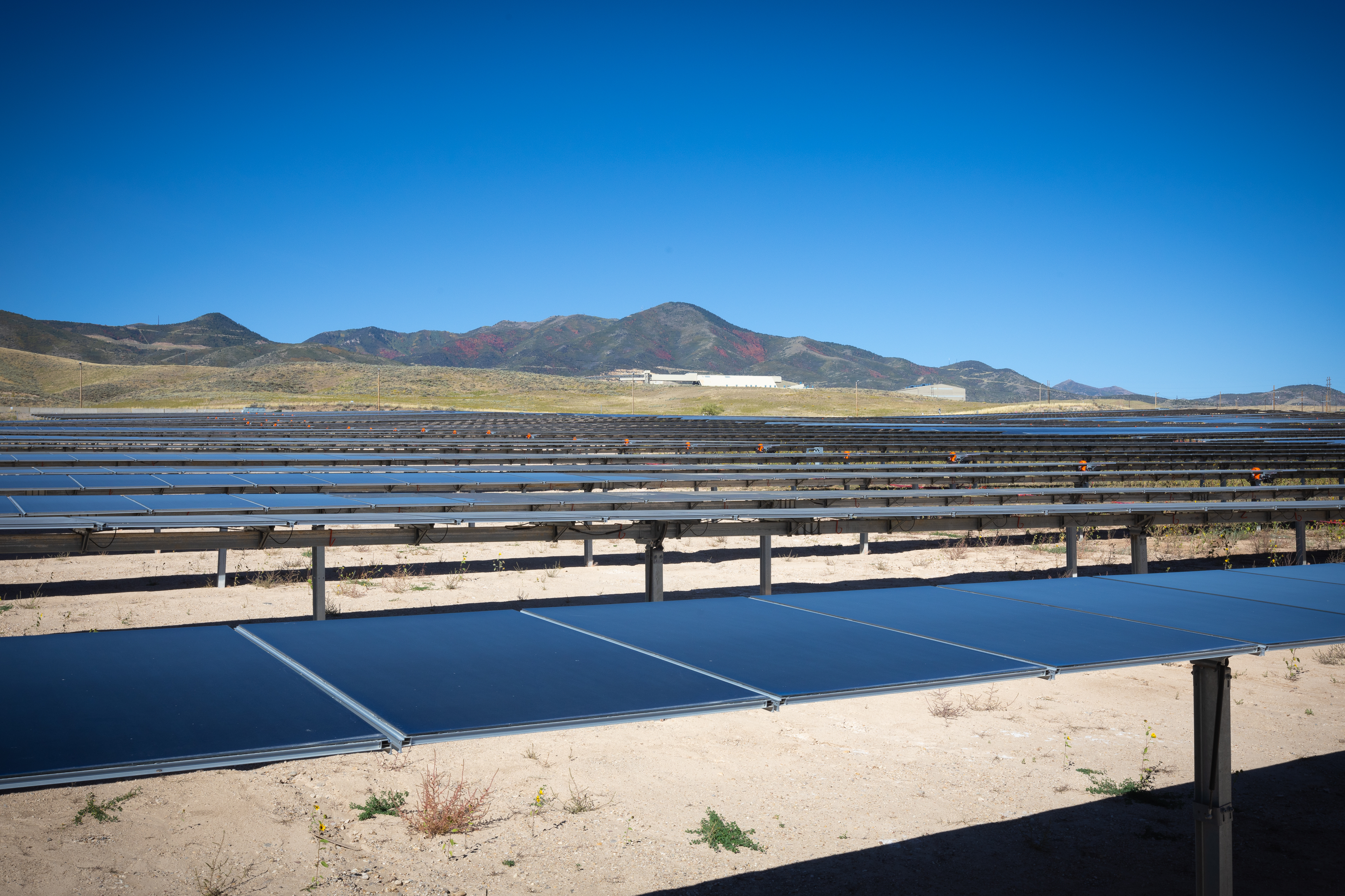 Solar panels at Kennecott. Courtesy of Rio Tinto.