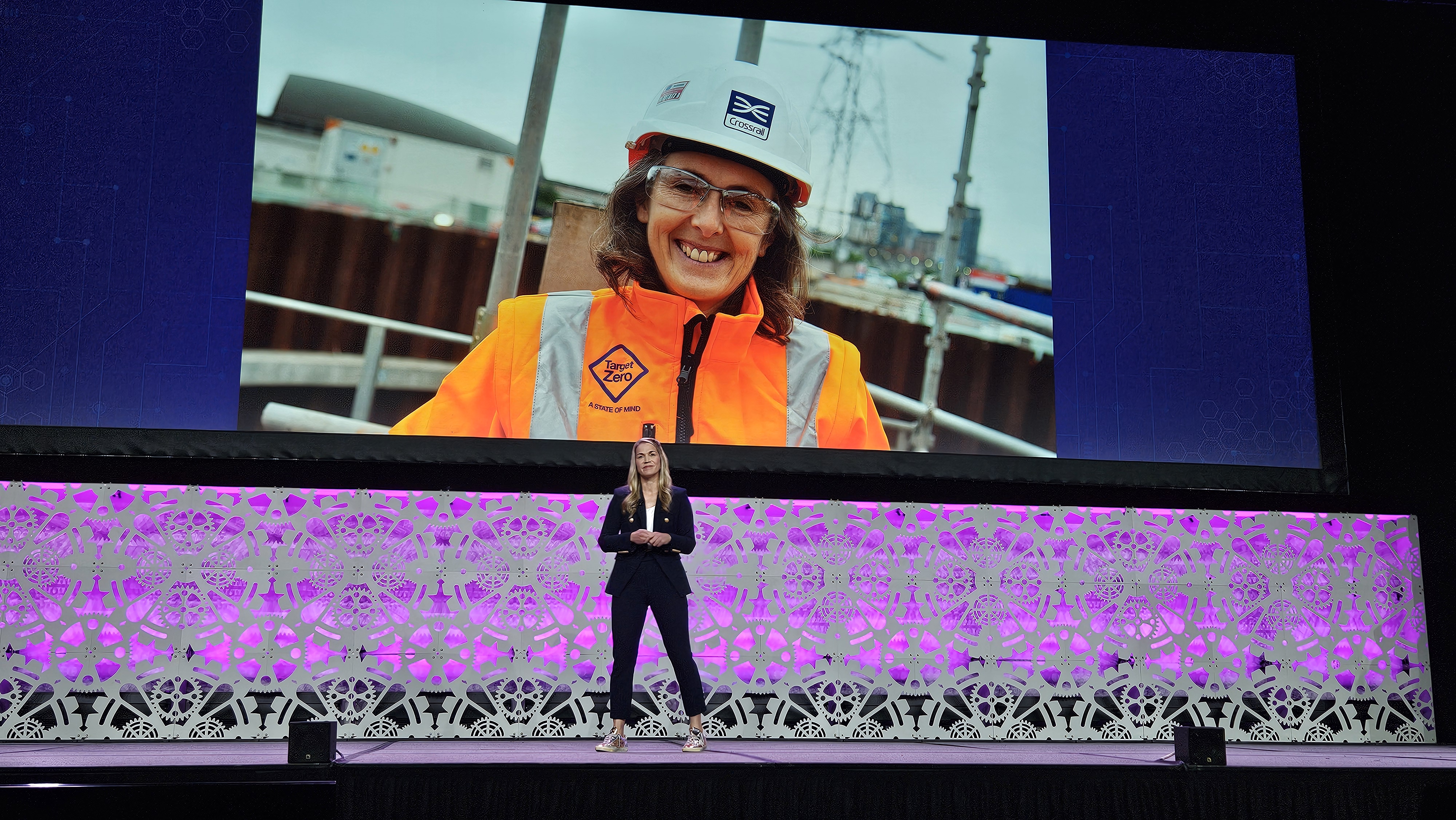 Catherine Hunt Ryan, Bechtel Manufacturing & Technology President, sharing her keynote address during the Society of Women Engineers annual conference. 