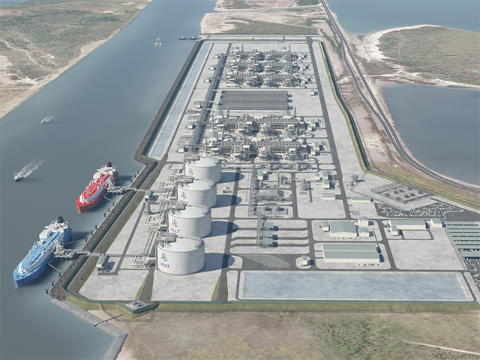 Rendering of Rio Grande LNG