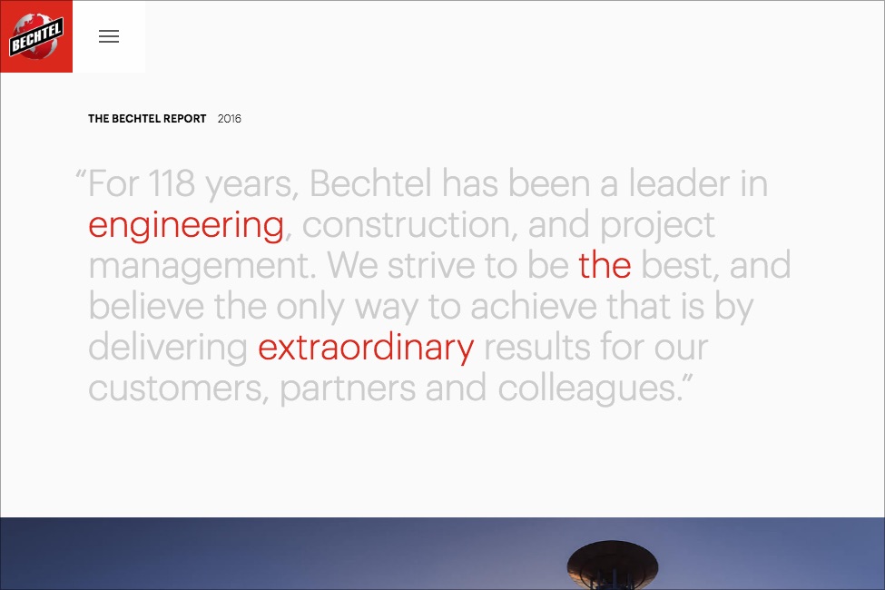 Annual Report Of Business Performance Highlights Bechtel