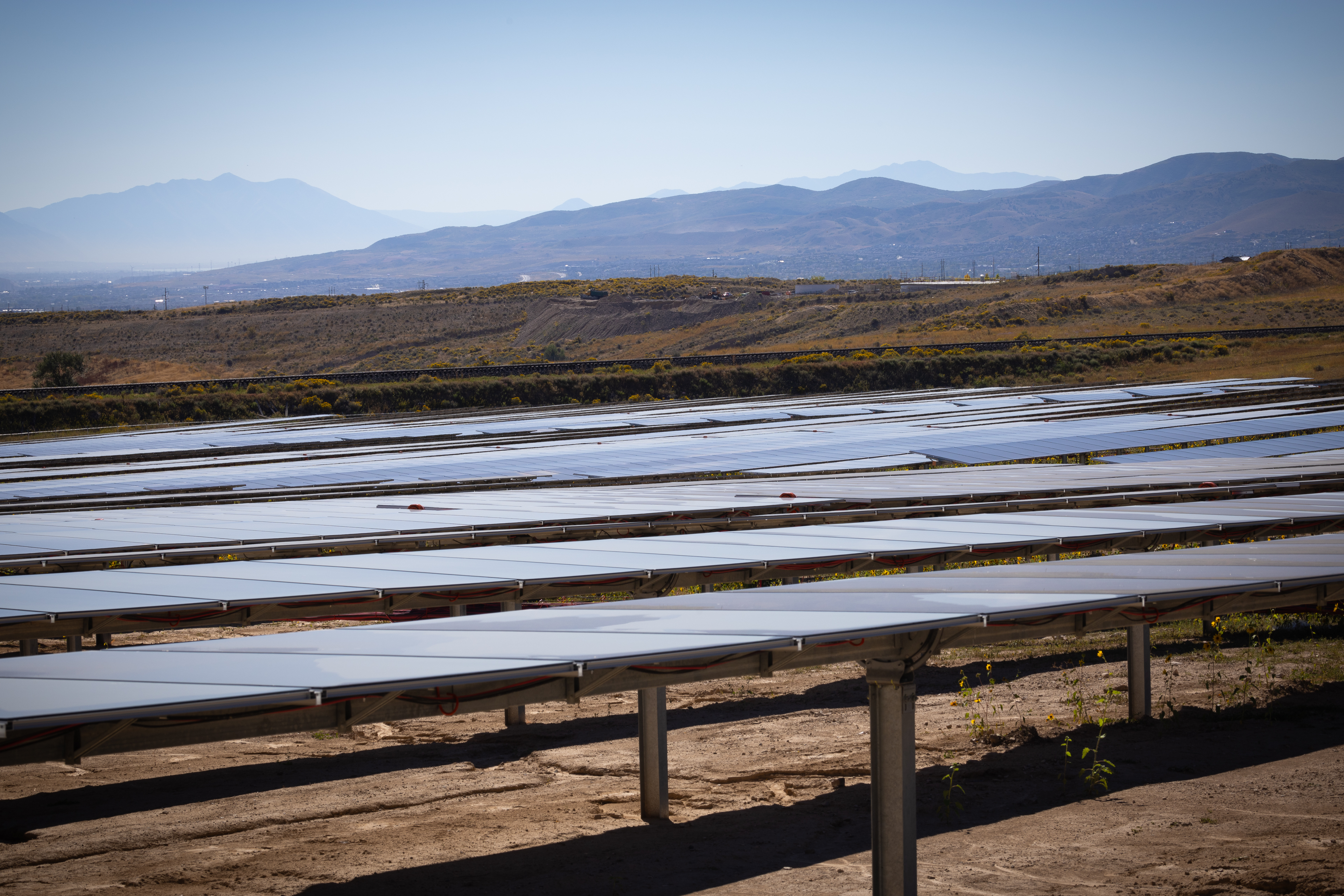 Solar panels at Kennecott. Courtesy of Rio Tinto.