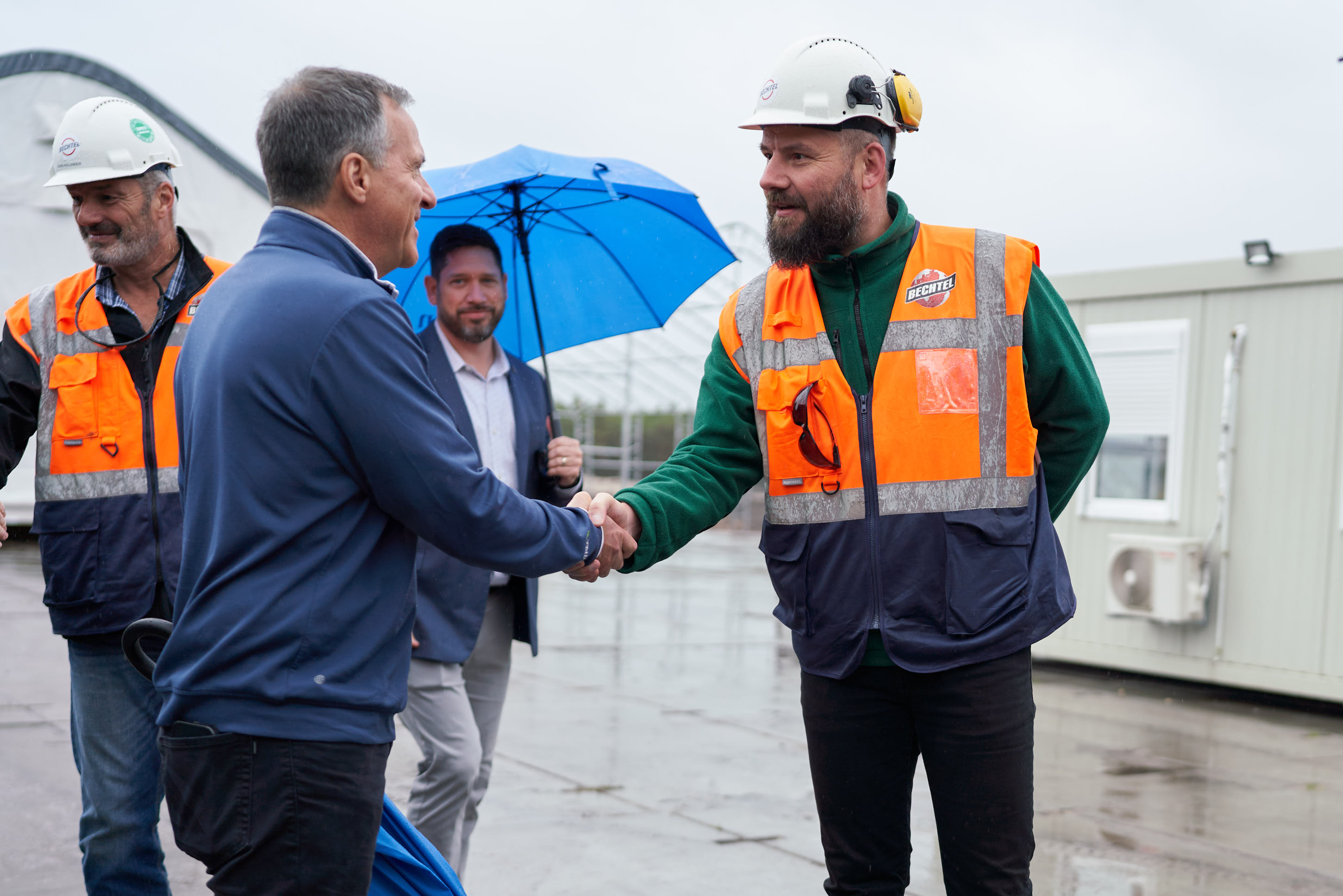 Bechtel President and COO, Craig Albert, meeting with project colleagues at the Poland project.