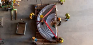 overhead view of workers at plant Vogtle